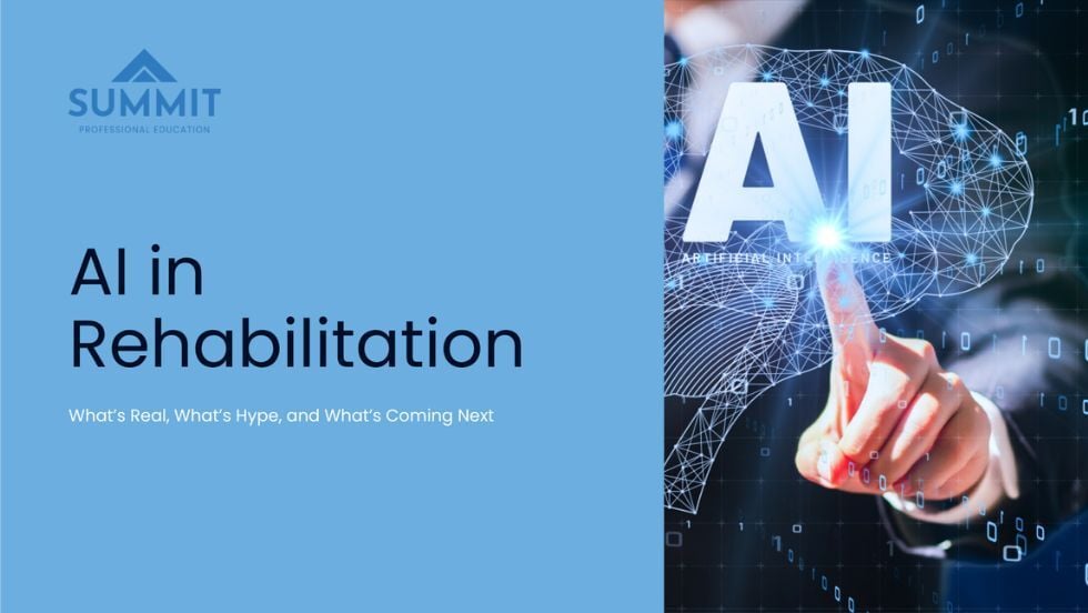 Person's finger touching AI in Rehabilitation