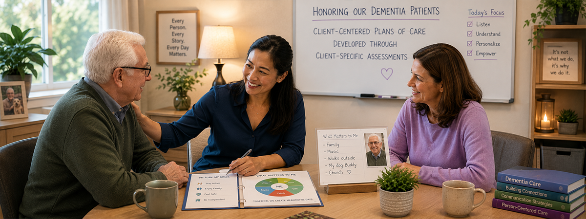 Honoring our Dementia Patients: Client-centered Plans of Care Developed Through Client-specific Assessments